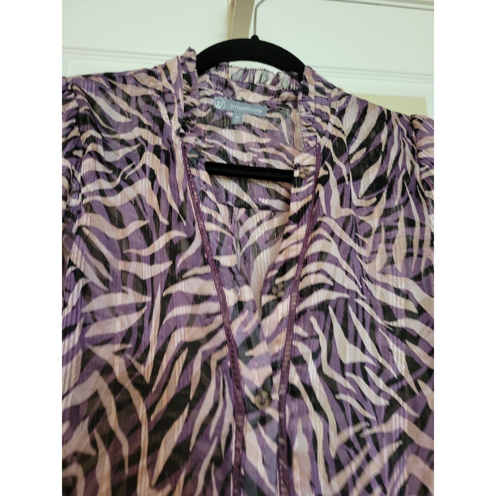 Wit & Wisdom Silk Blend 3/4 Sleeve Blouse - XS - Picture 4 of 4